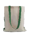 Bag with coloured handles and gusset