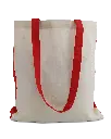 Bag with coloured handles and gusset