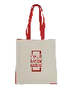 Bag with coloured handles and gusset