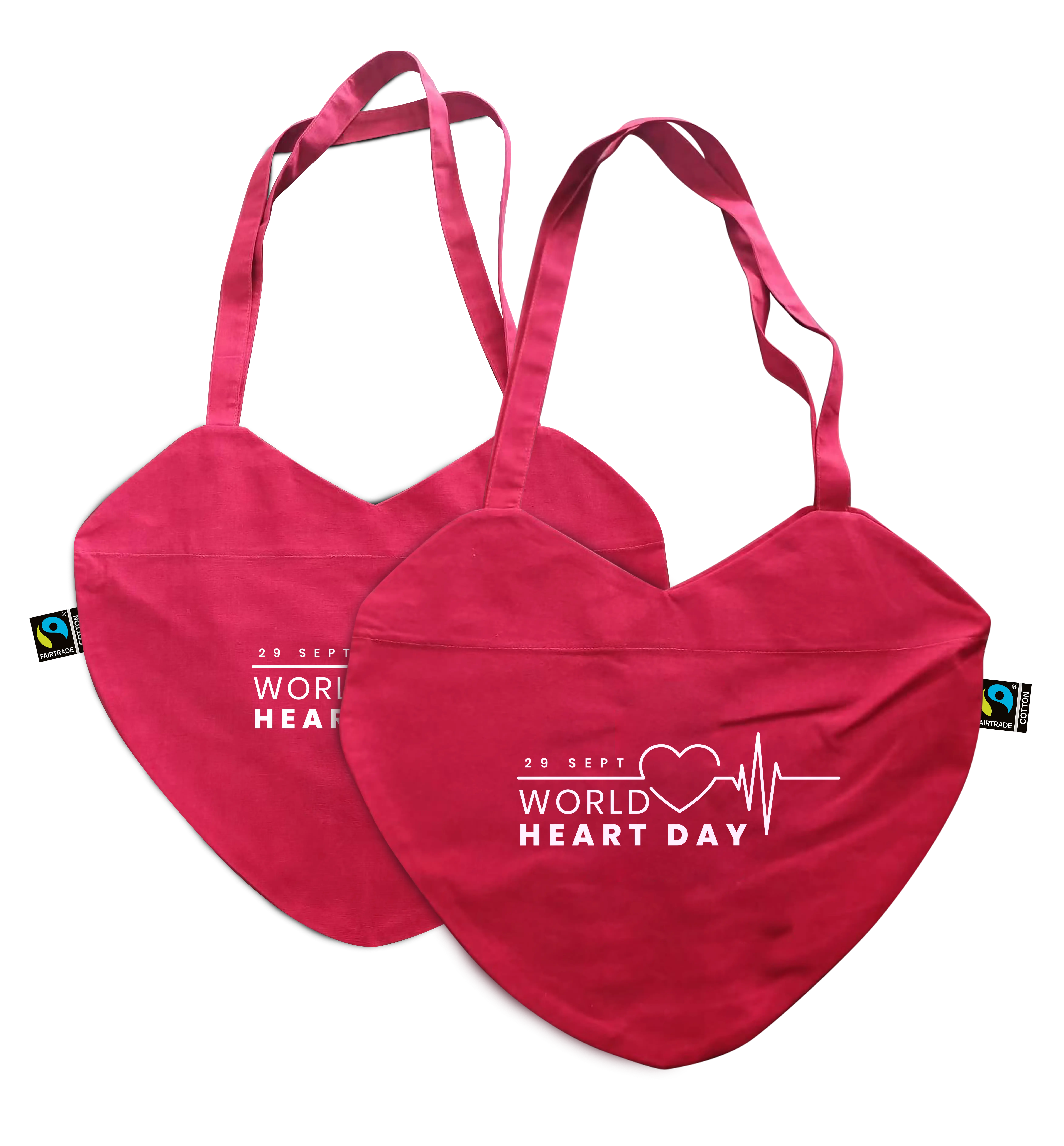 Love Tote  - Heart-Shaped Cotton Tote Bag