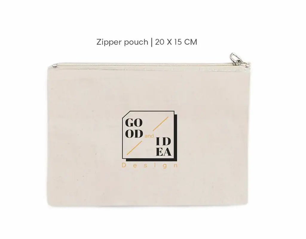 Big zipped pouch 20 x 15 cm