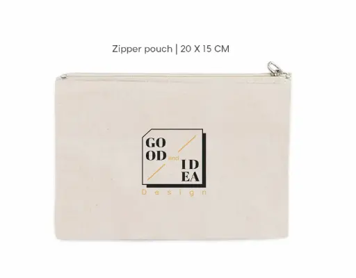 Big zipped pouch 20 x 15 cm