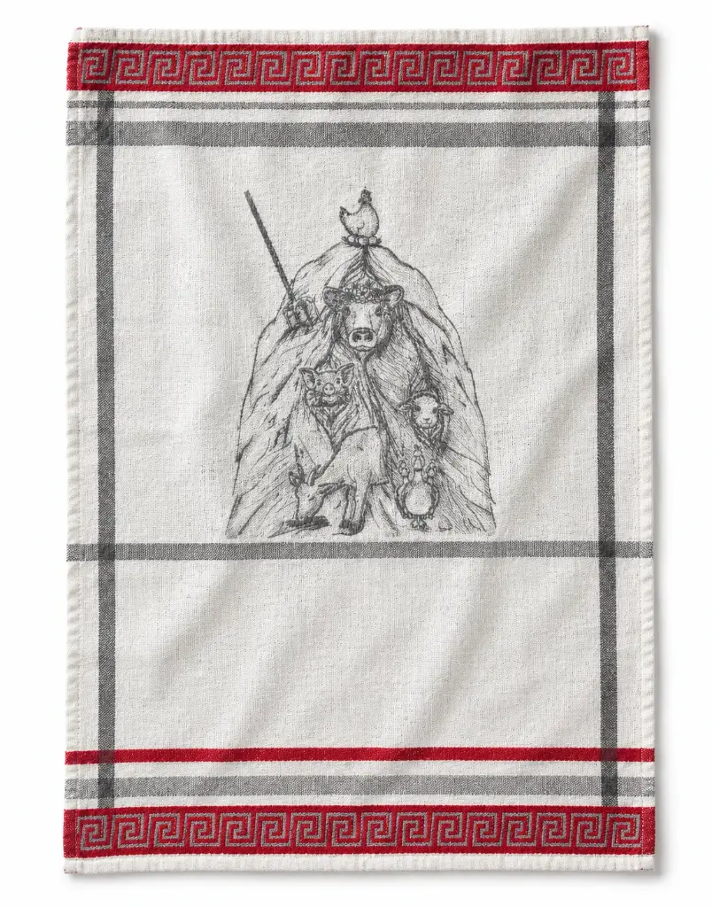 Kitchen Towel Farm Friends – Animals in the Hay – Ref. KT002
